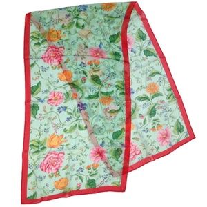 Beautiful Floral Silk Scarf